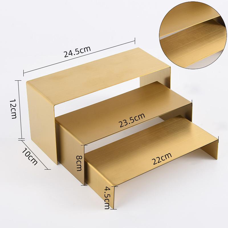 Metal Shoe Handbag Display Riser Stand Stainless Steel Shoe Bag Riser Holder Jewelry Display Riser Shelf Showcase Fixtures
