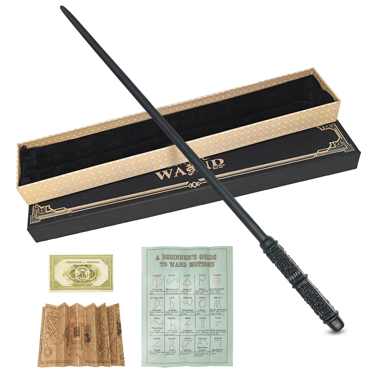 

Снейп Волшебная палочка Костюм Волшебная палочка Магический Гарри Поттер Стальной стержень Высокая точность Магический чехол в комплекте [Meccol] Набор, Аксессуар, Реквизит, Палочка, Встроенный,