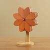 5Pcs/Set Wooden Coasters Set with Stand Pinwheel Shape Changeable Design Heat-resistant Coasters Kitchen Dining Decor