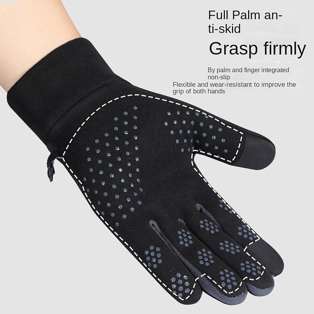 Cold Resistance Winter Gloves Thermal Fleece Ski Gloves Convenient Driving Mittens  for Woman Man