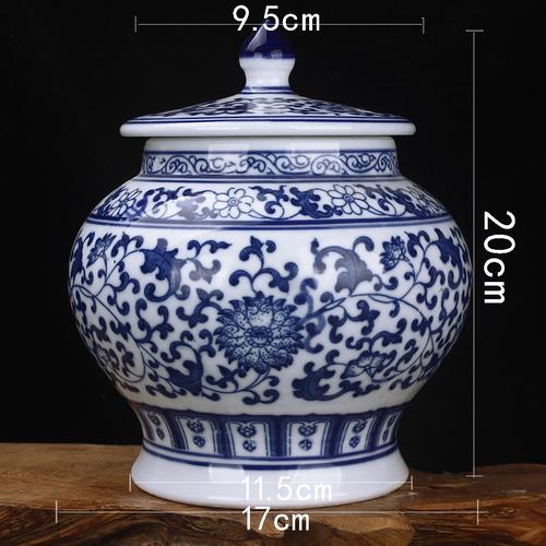 Ceramic Blue White Porcelain Storage Tank