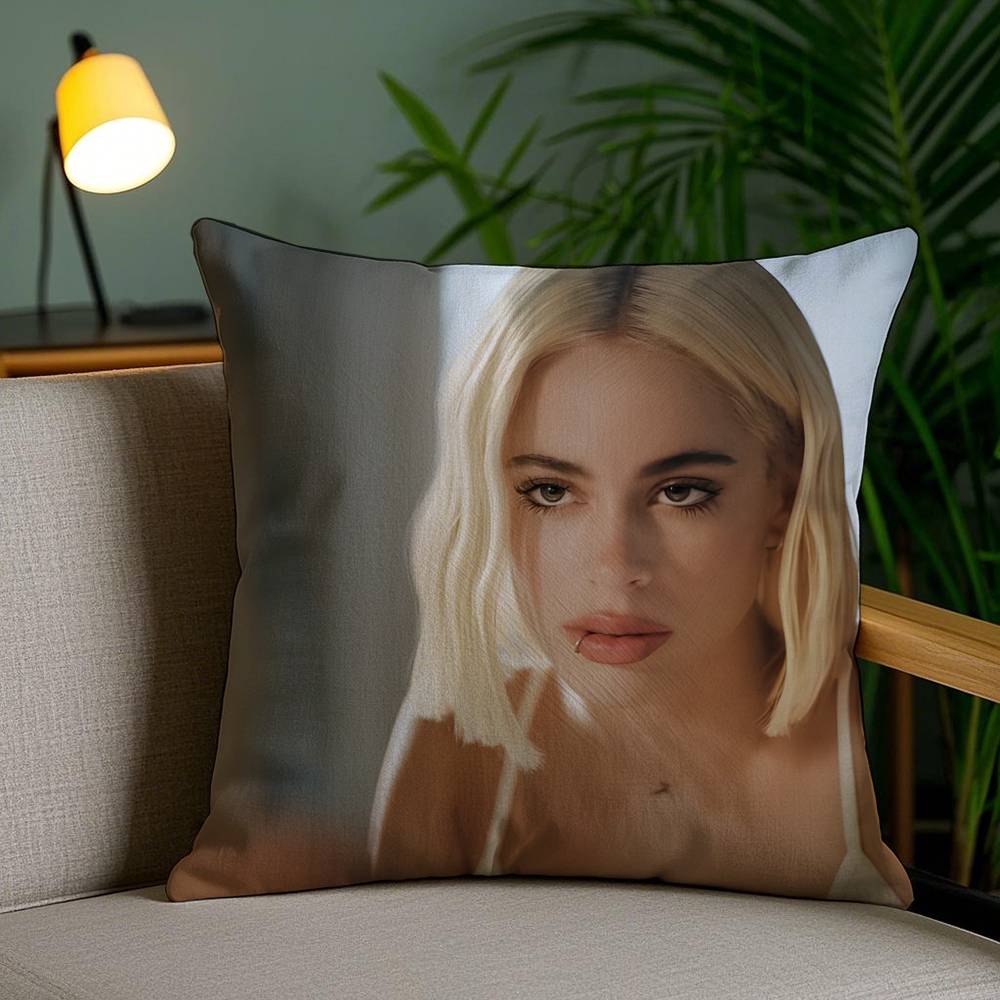 Sängerin M-Martina Stoessel-MT TINI Musikkissenbezug Sofa und Wohnzimmer Dekorative Kissenbezüge Staubdicht und Milbendicht F