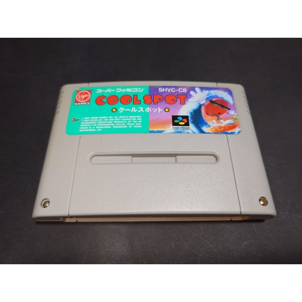 Used Cool Spot SFC SNES Super Famicom SHVC-C8 Tested Working Nintendo Action Virgin Games NTSC-J Super Nintendo Cartridge