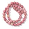 Natural Rose Pink Rhodochrosite Loose Round Heart Flat Chips Beads for Jewelry Making Bracelets Necklace DIY Accessories