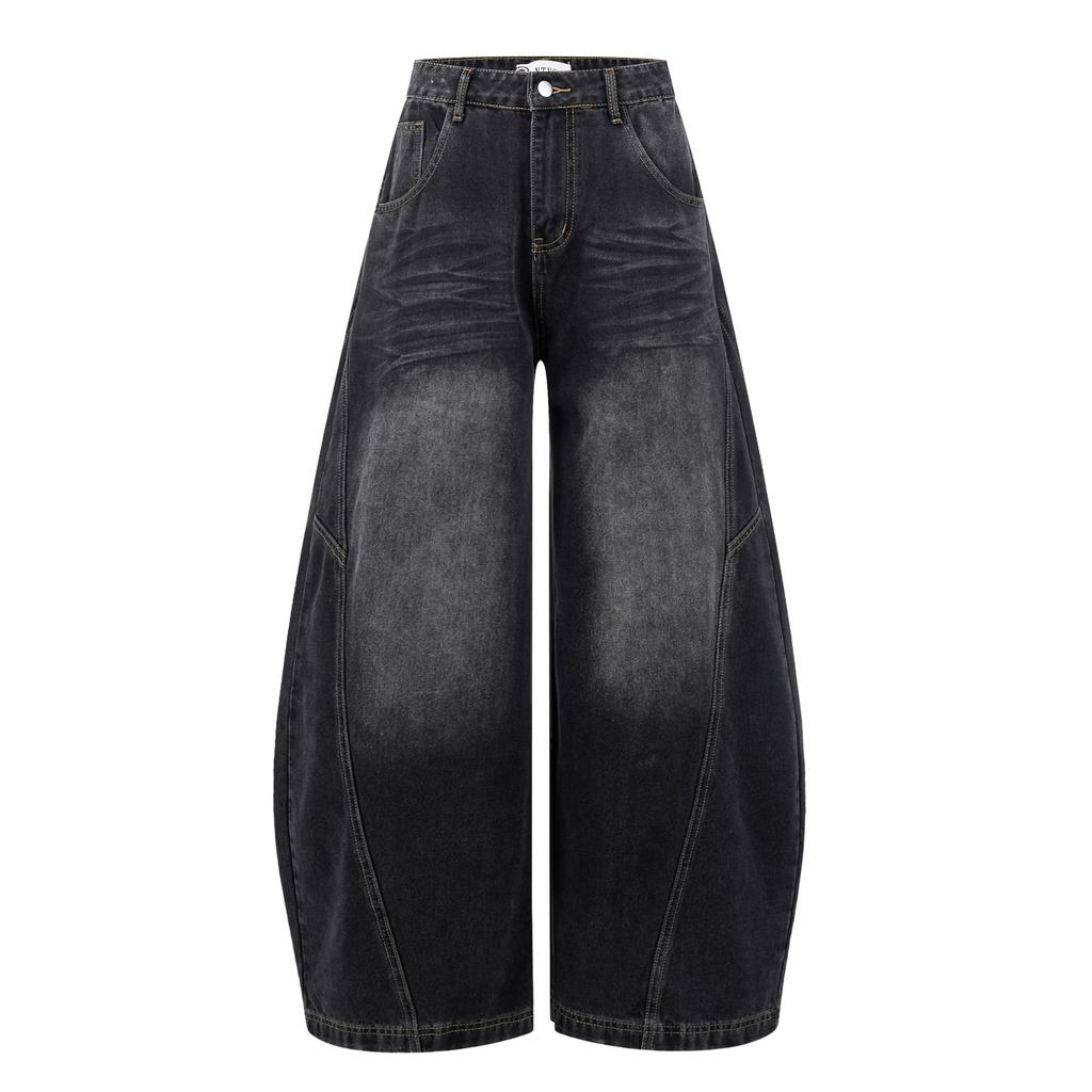 ZYLLO Baggy Jeans Unisex Y2K Trendy Casual Wide Leg Denim Pants High Street Oversize Trousers American Style Streetwear Fashion
