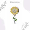 Charms Pr 925 Sunflower Pendant Bead Beads Colorful Zircons