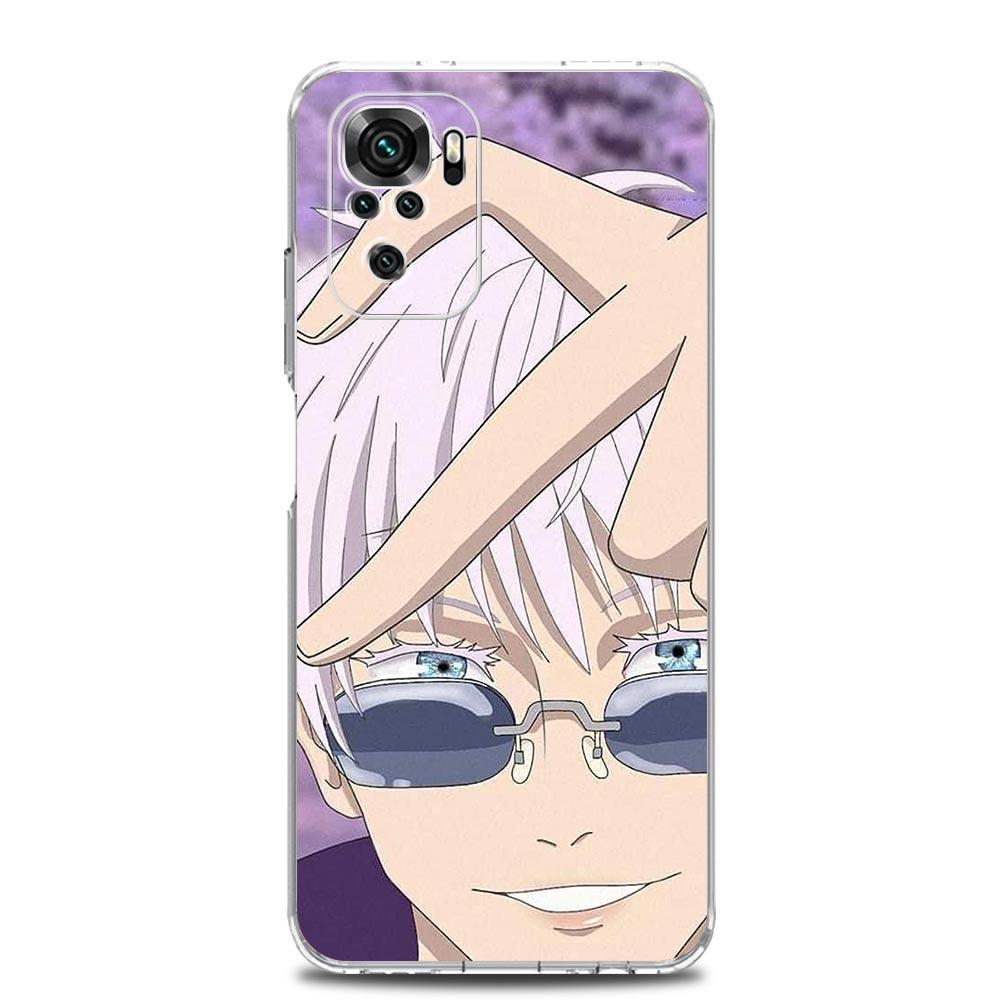 Transparent Phone Case For Xiaomi Redmi Note 10 11 Pro 9S 9 8 7 8T 9C 9A 8A K40 Pro Soft Silicone Cover Sukuna Jujutsu Kaisen