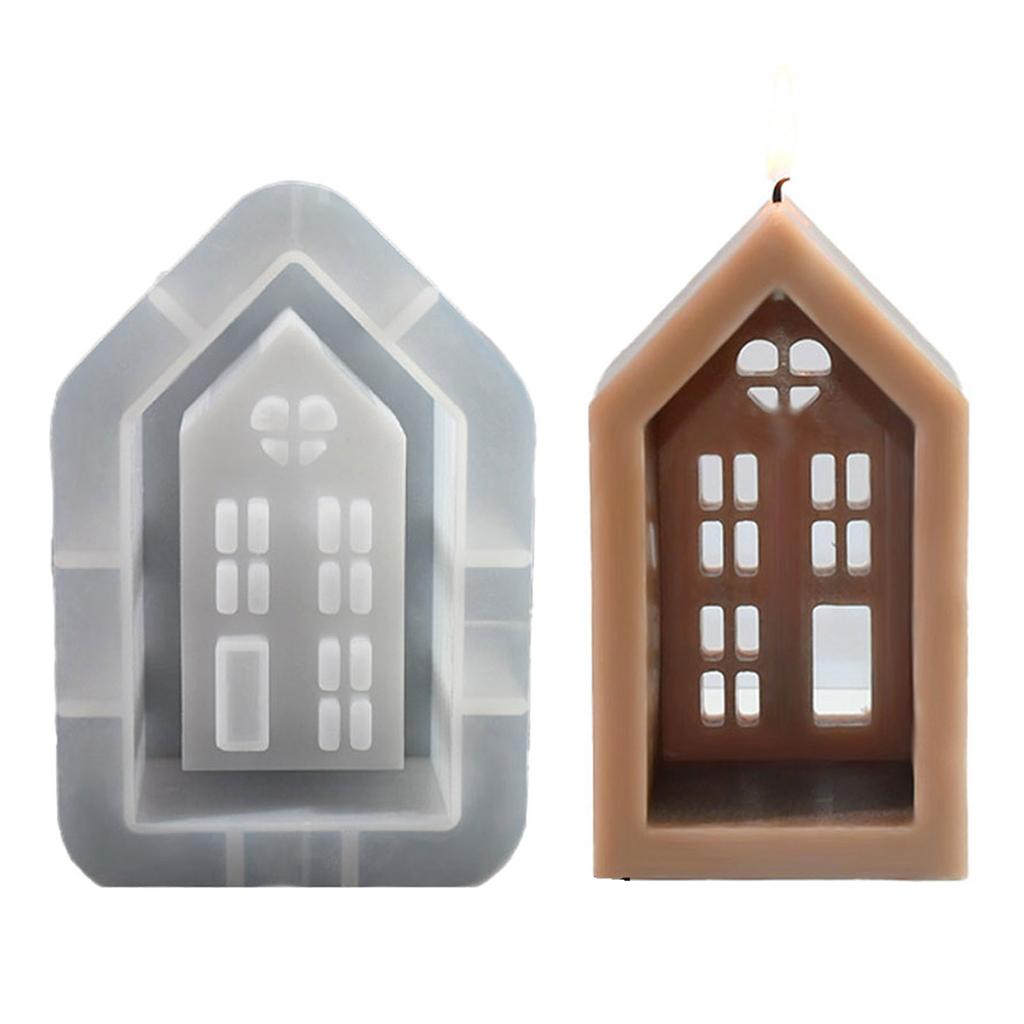 House Shaped Candle Molds for Making Candle Soap Room Decorations House Candle Holder Molds for Making Tealight Holder