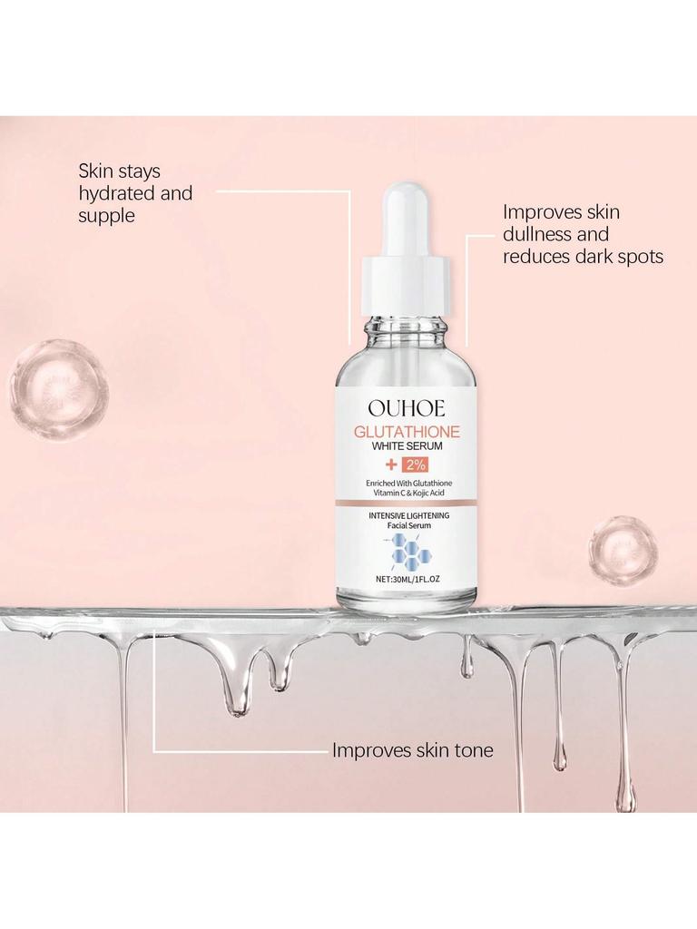 1Pc GLUTATHIONE WHITE SERUM Skin Stays Hydrated And Supple Improves Skin Dullness And Reduces Dark S