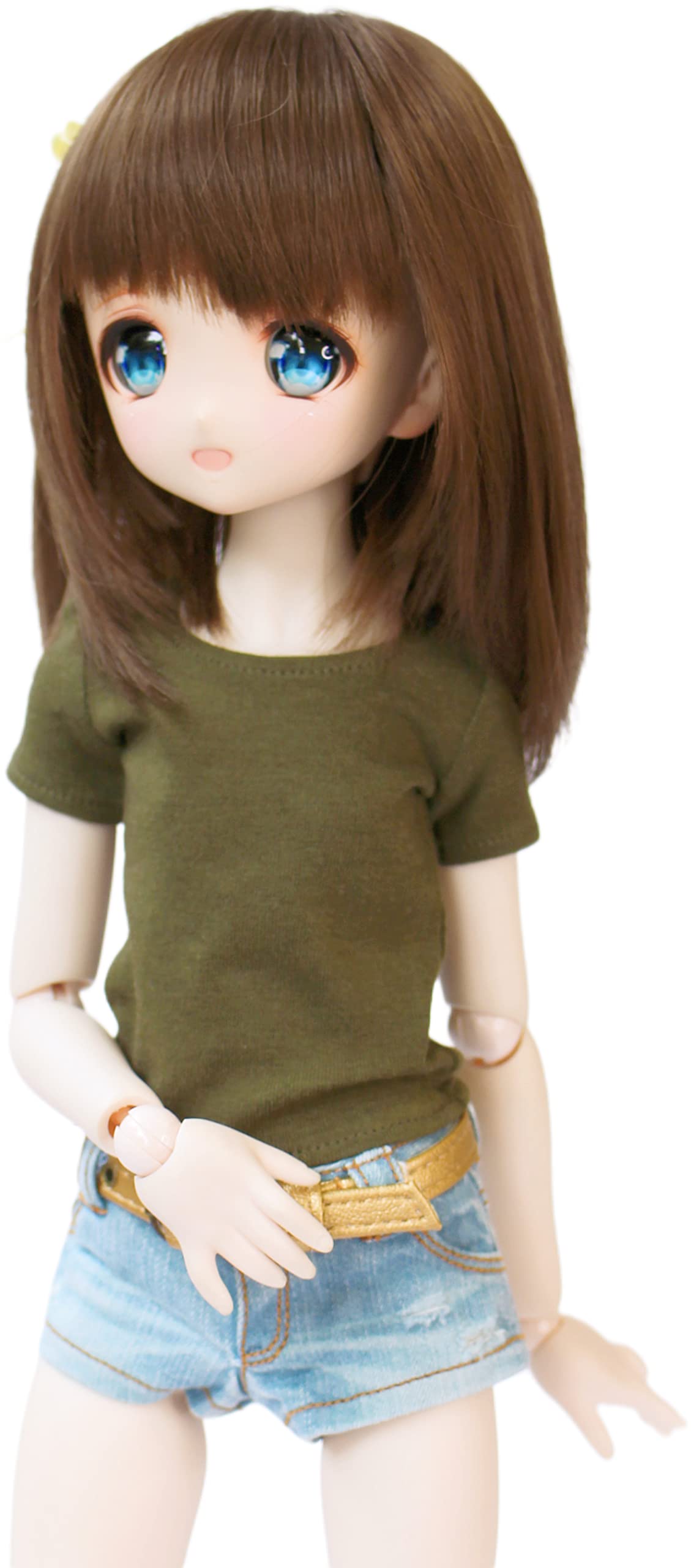 

[Petite Marie] 13 MDD Compatible Short-Sleeve T-Shirt, Versatile, Simple Khaki Round Collar, Daily T-Shirt, Casual, 40cm Doll, BJD Doll Clothes