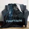 Messi Customize Text Blanket Gift Personalized Blanket Comfortable Great for Chair Living Room Livingroom Home Decor Four Seasons Universal