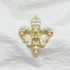 Joias vintage antigas Meier - broche de pérola barroca íris