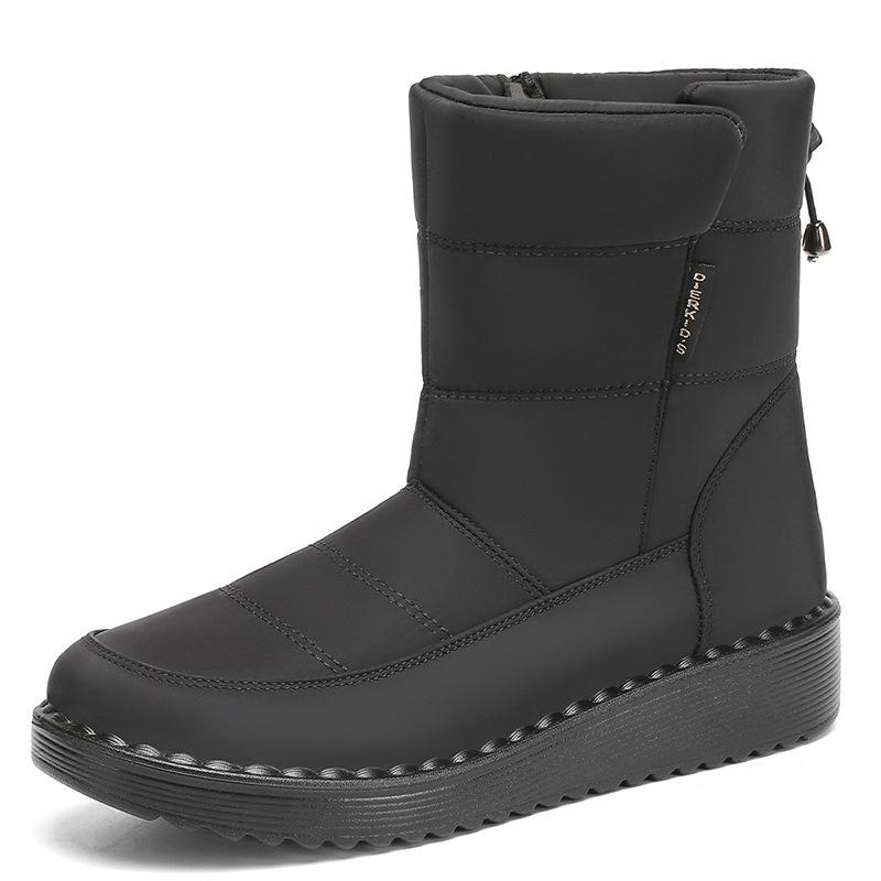 Jinshiyuanshu Women's Shoes Cotton Shoes Winter Boots Fleece Thickened Warm Snow Boots Processing Customized Cotton Boots