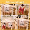 Cute Burlap Christmas Table Runner With Festive Striped Trim Featuring Adorable Snowman And Santa Claus Designs
