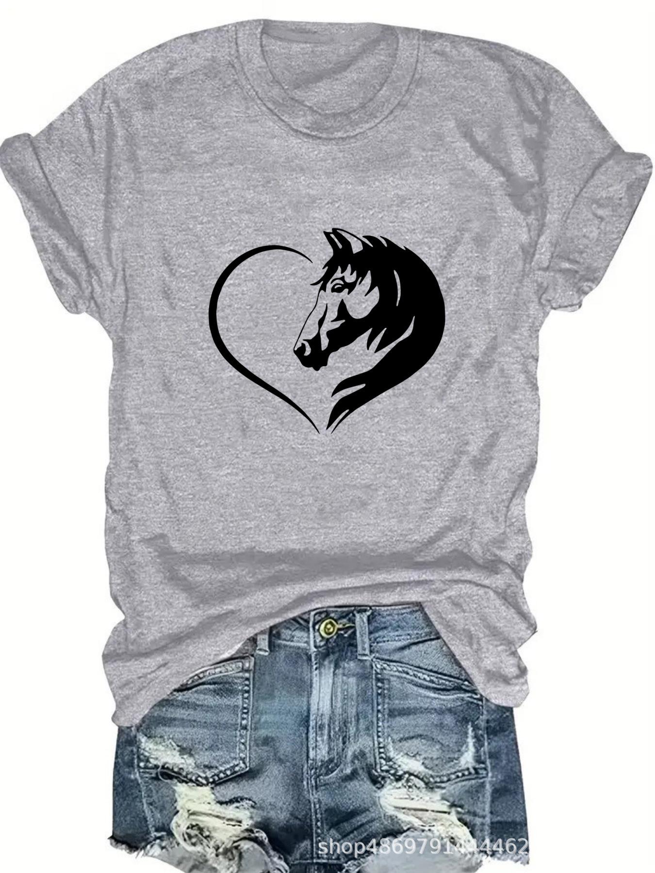 

Международная женская модная футболка с круглым вырезом Double Extra Large светло-серый