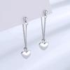 S925 Silver Needle Love Tassel Earrings for Women: Light Luxury, Niche 2024 New Summer Style.