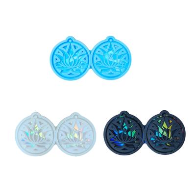 Versatile Resin Casting Mold Holographic Pendant Mold Lotusflower Shaped DIY Jewelry Making Molds for Creating Jewelry