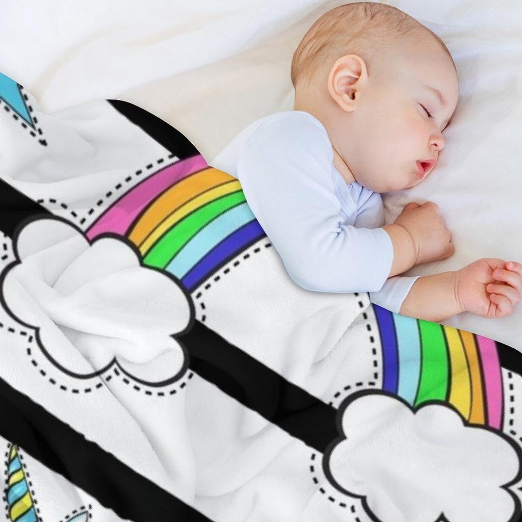 Retro Unicorn Throw Blanket for sofa Personalized Gift Decorative Beds Bed covers Blankets