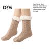 1 Pair Cashmere Socks Slipper Socks with Non-Slip Dots Winter Thick Home Sleep Socks for Women And Elderly