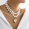 Luxury Vintage Big Pearl Collar Choker  New In Trend Jewelry Fashion Woman's Choker Necklace On the Neck Wedding Gift