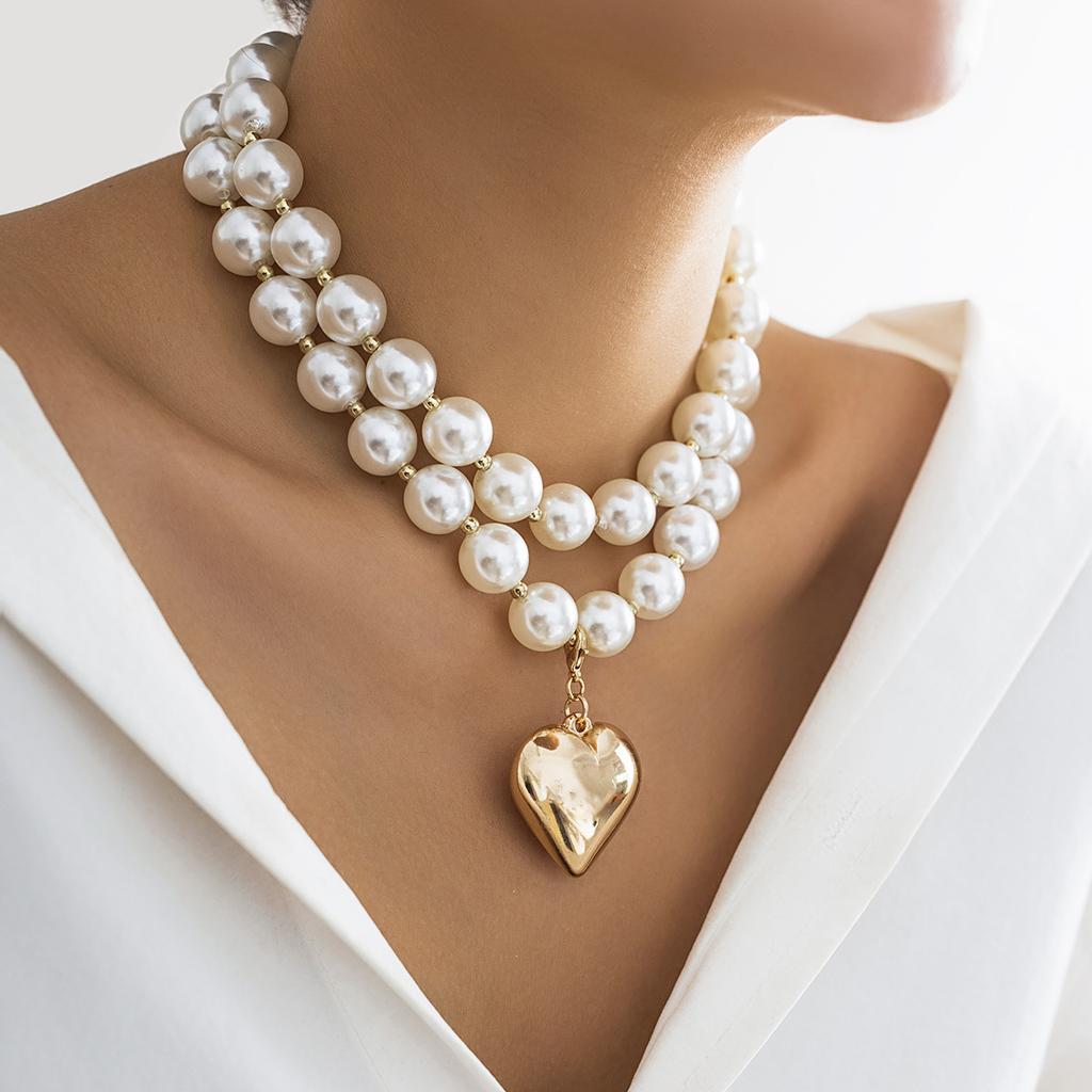 Luxury Vintage Big Pearl Collar Choker  New In Trend Jewelry Fashion Woman's Choker Necklace On the Neck Wedding Gift