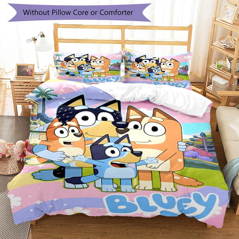 3pcs B-Blucy6 Design Cover Set - HD Printed Bedding with 1 Cover and 2 Pillowcases - Perfect for Home and Dorm Decor