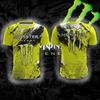 Cămașă de vară pentru adulți, cu uscare rapidă, respirabilă, cu imprimeu 3D Monster Energy, pentru exterior, bărbați, fitness, sport, agrement, cu mânecă scurtă