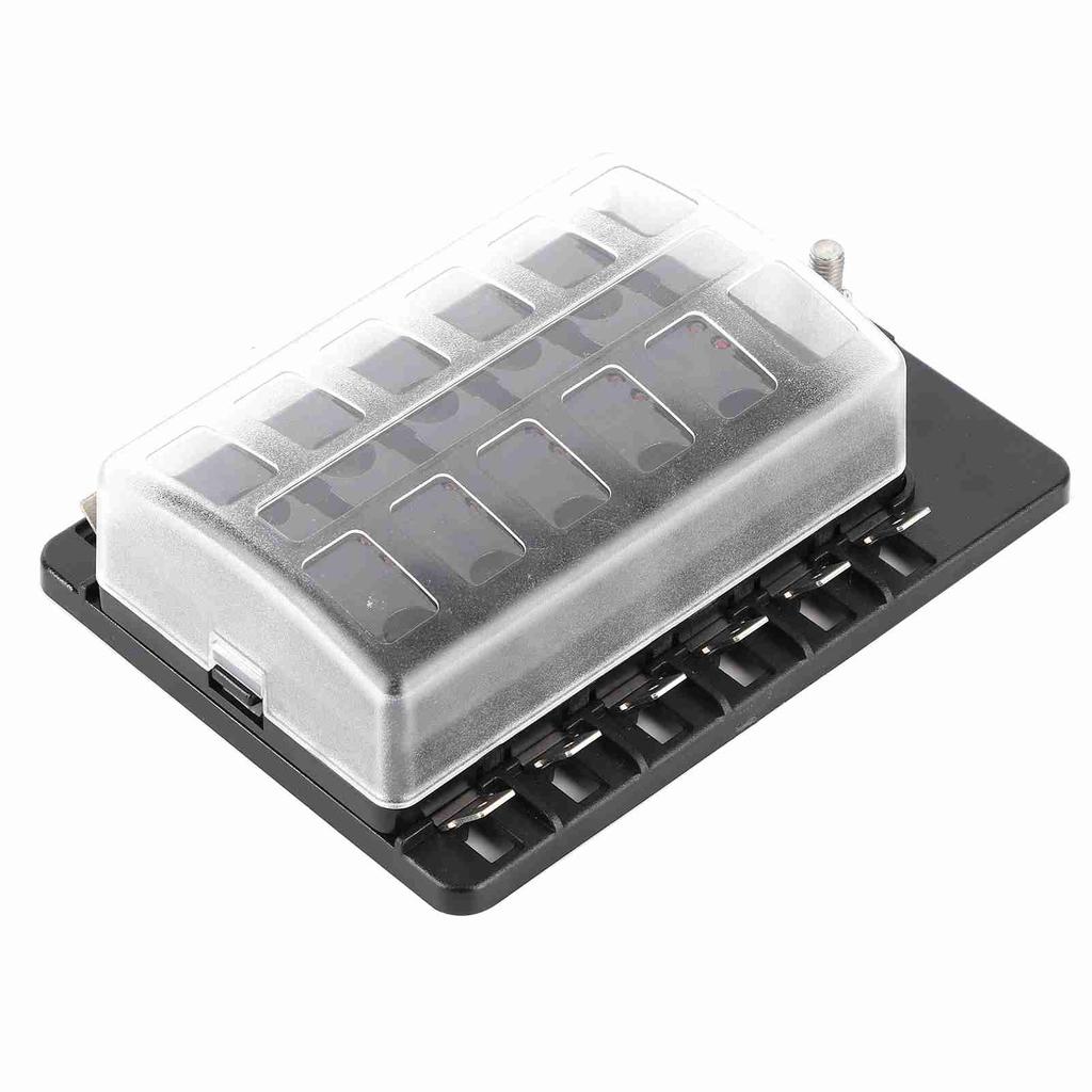12?Way Sicherungskasten-Kit Flachsicherungshalter mit LED-Anzeige für Auto LKW Bus Marine Boot Yacht
