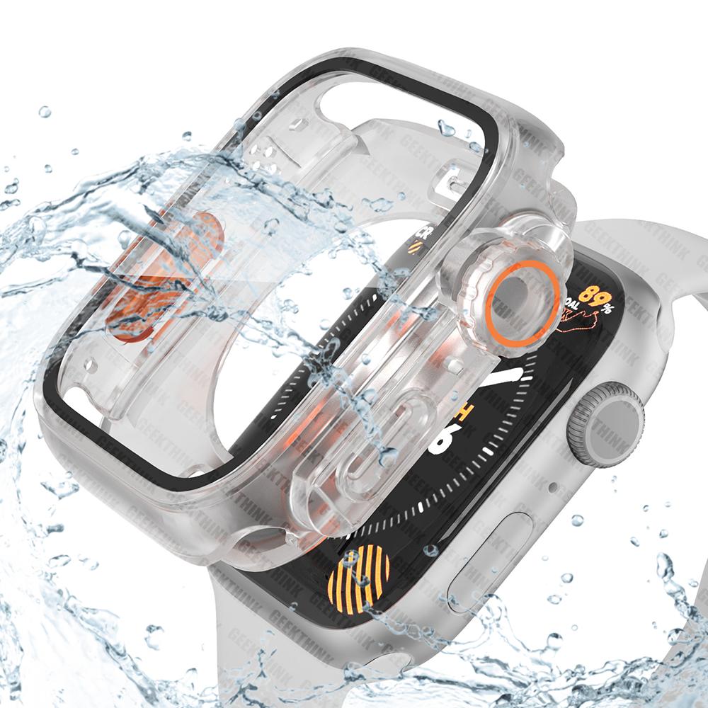 Waterproof Change to Ultra Case For Apple Watch 8 7 45mm 41mm 360°Full Cover For iWatch 6 5 4 44mm 40mm Upgrade to Ultra 49mm