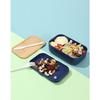 Premium Bento Box, 1000ml Capacity, Blue, with Valve, Adjustable Dividers, Dishwasher and Microwave Safe, Single Tier, 5 Colors, Simple, Stylish, and