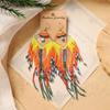 Original Bohemia Tassel Earrings Long Retro Ethnic Style Exotic Stylish Bead Fashion Holiday Earrings Women