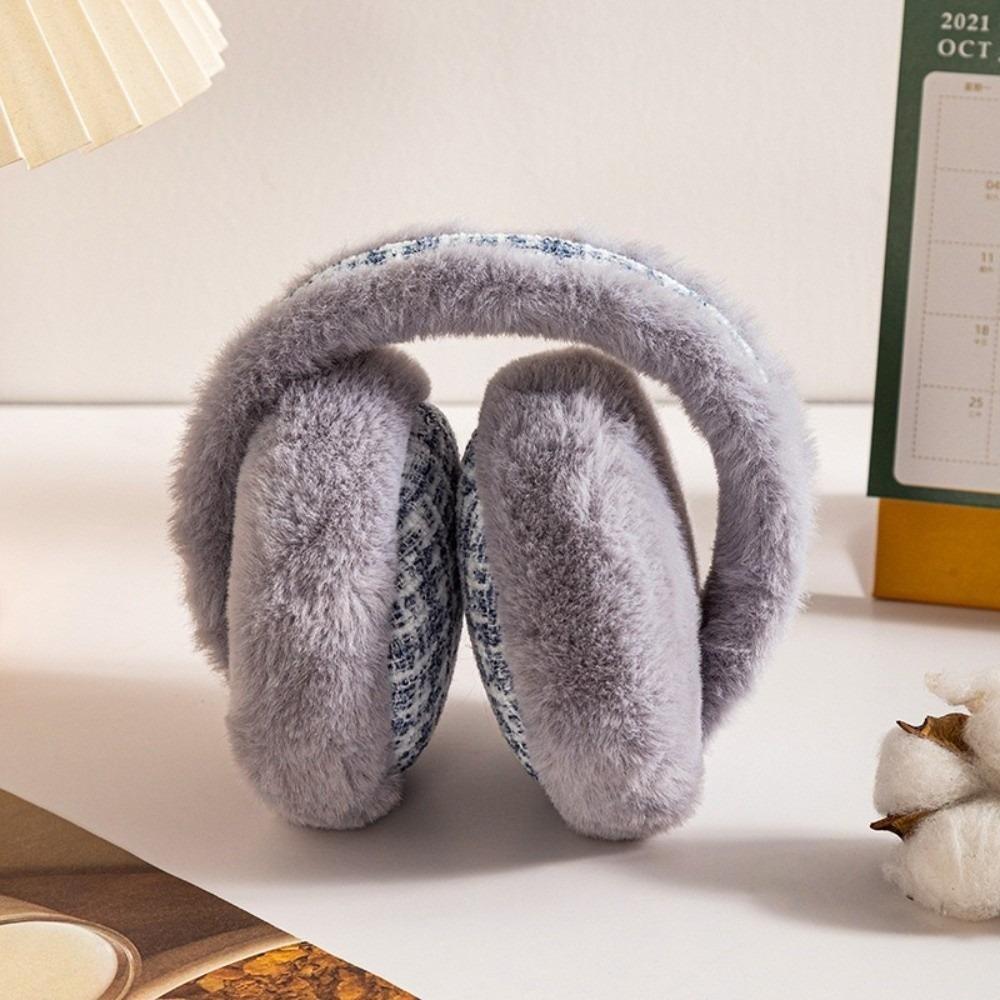 Plush Foldable Ear Cover Windproof Winter Thicken Earflap Comfortable Winter Warm Earmuffs  Women