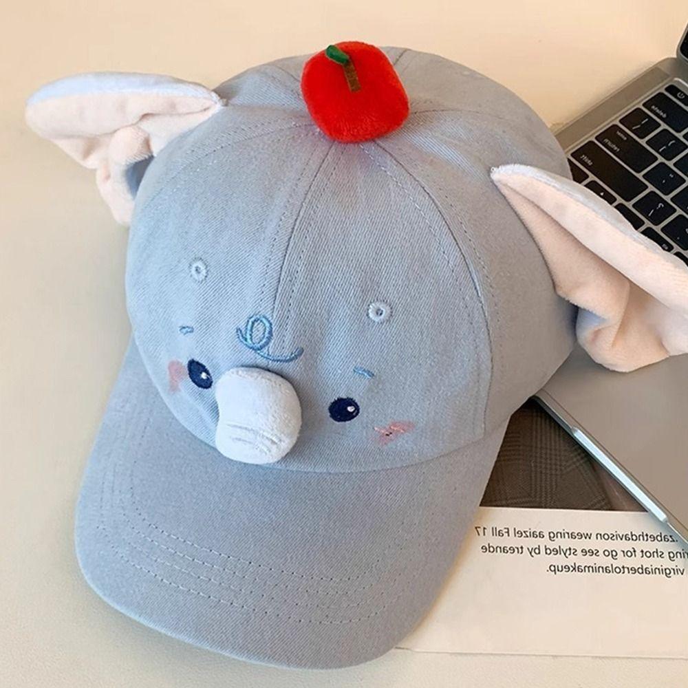 Cute Elephant Peaked Cap Y2k Sun Hat Fashion Baseball Cap  Women