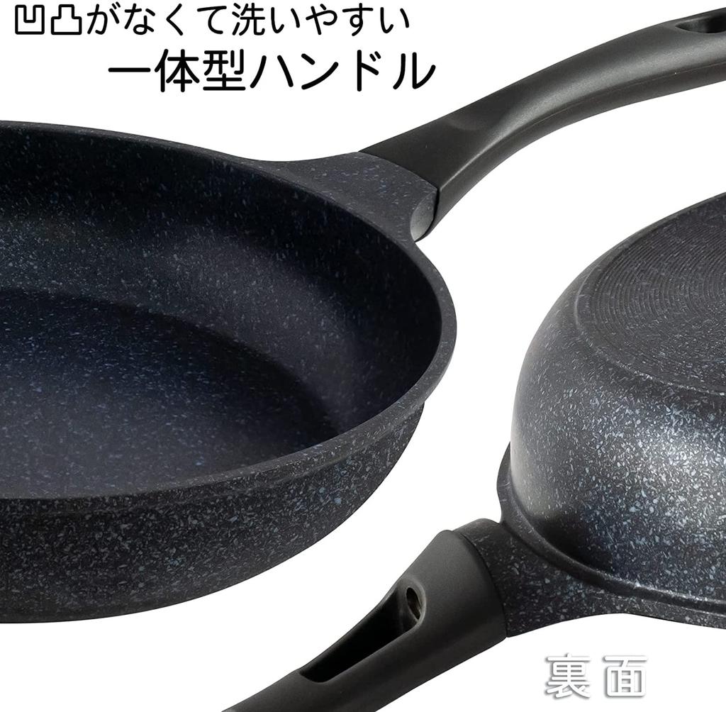 Tafuco Lightweight Diamond Marble Cast Neo Frying 29 x 47 x 9cm Pan, 28cm, F-7203, Black,
