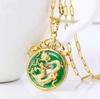 Pink White Buddha Necklace for Women Exquisite Chinese Style Maitreya Buddah Necklace Pendant Female Gifts