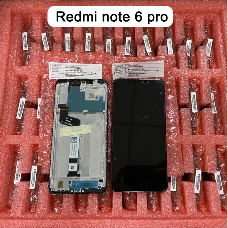 For Redmi Note 6/Note 6 Pro LCD Display with Frame Touch Screen Glass Panel Assembly