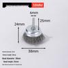 T-shaped Wire Brush: Metal Rust Removal and Polishing Tool with Round Handle