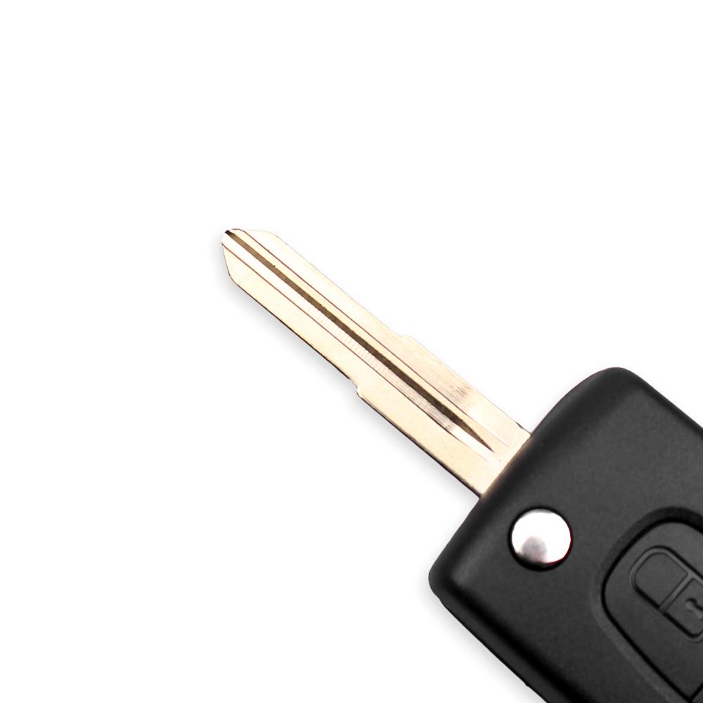 KEYYOU FÜR Peugeot 4007 UND 4008 FÜR Citroen C-Crosser C4 Aircross 2 Tasten Fernbedienung Schlüsselhülle Schale Anhänger MIT-11R Klinge CE1731