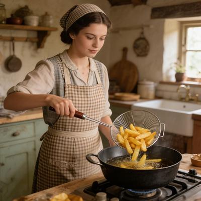 Schiumarola Scolapasta per Pasta con Manico Lungo Rete Metallica in Acciaio Inossidabile Colino per Friggere E Bollire Utensile da Cucina Resistente al Calore
