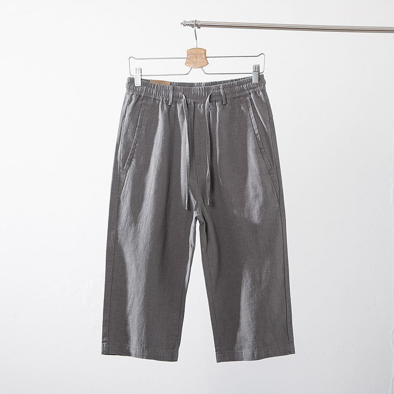 Cropped Pants Summer Thin Loose Export Men's Linen
