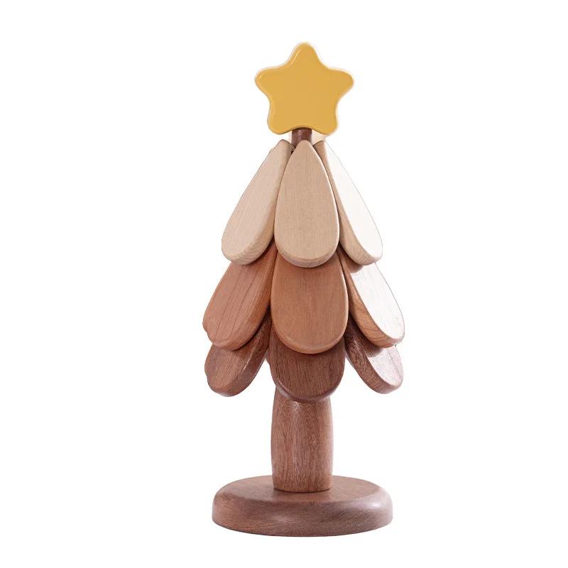 1 PC Christmas Tree Insulation Mat Solid Wood Dining Table Anti Scalding Pot Creative and Personalized Home Decoration Mats&Pads