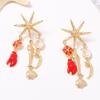 Temperament Fashion Trend Unique Creative Design Marine Life Earrings Personalized Holiday Style Women's Earrings