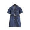 Vestito in Denim da Bambina Nuovo Estivo Sottile Denim Elegante Vintage Versatile