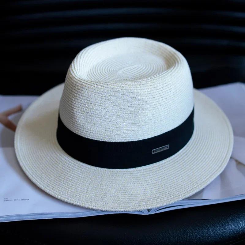 Big Head Designer Sun Hat  Panama Straw Hat  Large Size Summer Women/Men Wide Brim Beach Hat UV Protection Fedora Birthday Gift