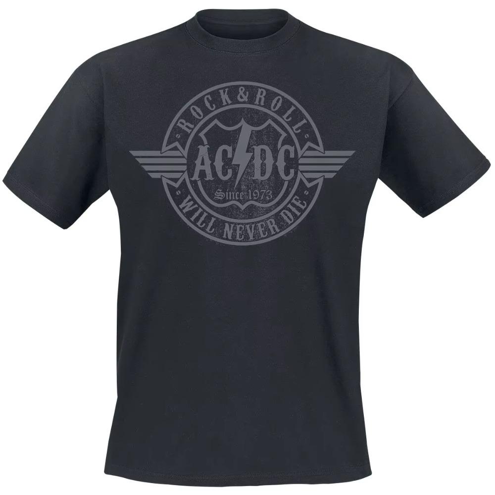 

ACDC Clothing Peripheral Pattern Printing Summer Luxury Brand Pure Men s and Women s T-shirt Short Sleeve S чёрный