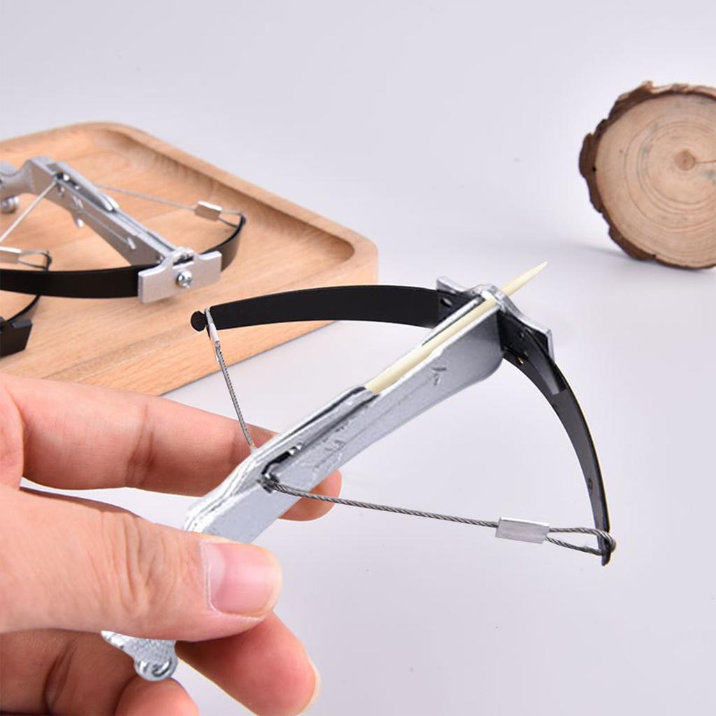 Toothpick Box Alloy Wolf Head Double-tube Toy, Alloy Assembly Toy, Cross Bow Toy.