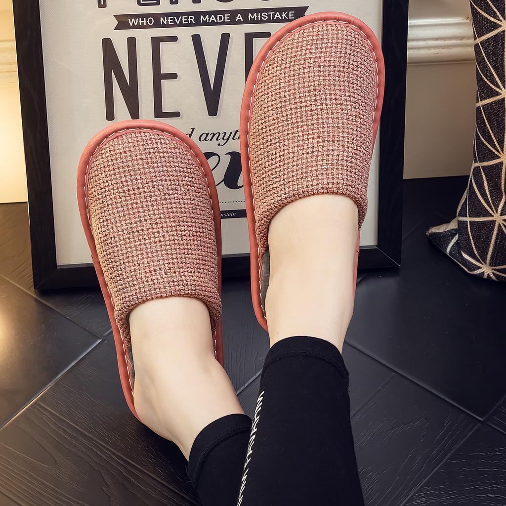Autumn and winter new cotton slippers home indoor non-slip silent soft bottom wear-resistant home fabric cotton slippers