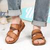 New Sandals Men's Genuine Leather Beach Shoes Men's Soft Leather Soft Sole Beef Tendon Sole Cool Leather Shoes Comfortable Dad Shoes Slippers Men