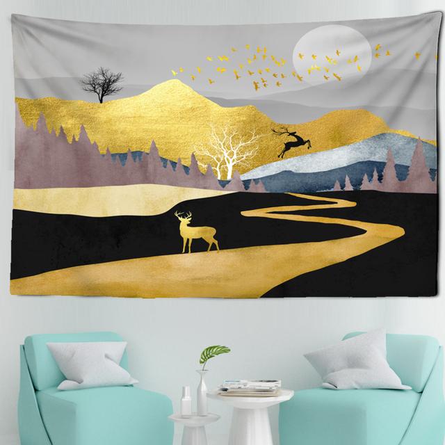 Палевый гобелен с иллюстрацией — фото 21