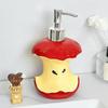 Stylish Ceramic Liquid Soap Container With Press Pump Lovely Fruit Core Soap Dispenser For Home Bathroom Countertop Organizing